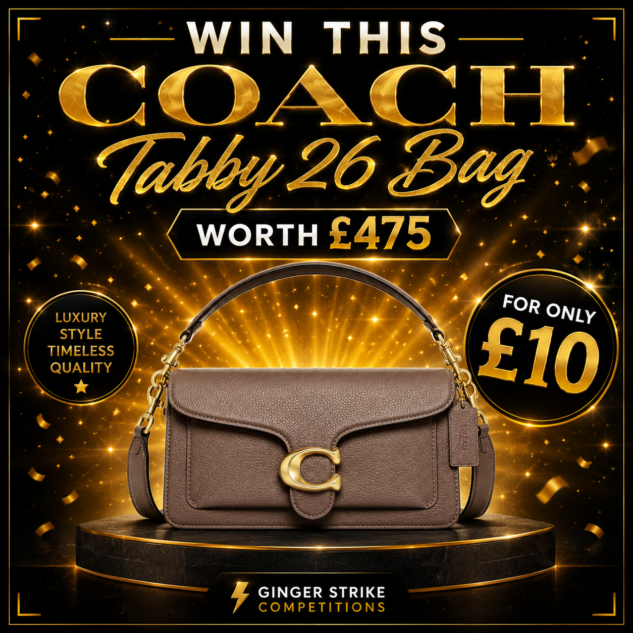 Coach Bag Raffle - LIVE DRAW ONCE TICKETS ALL GONE!